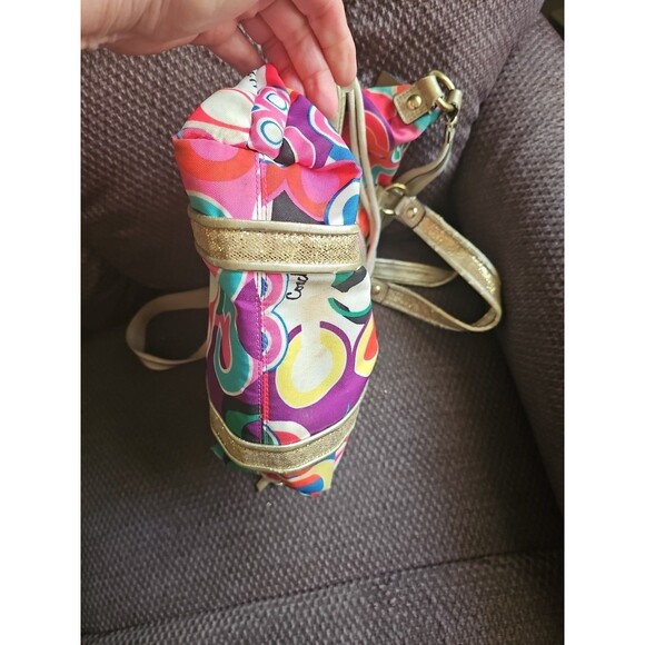 Coach F21361 Poppy Pop Signature C Spotlight Tote Hand/Shoulder Multicolored Bag - Picture 12 of 16